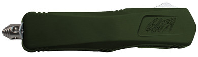Great Lakes GLKMDSMTODG GLFA Medium 3.50 OTF Plain Steel Blade, OD Green Cerakote Aluminum Handle, Knife
