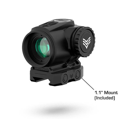 Swampfox Optics RMPS120G6 Raider Micro Prism Black 1x 20mm Tube 6 MOA Green Dot Reticle Green Laser