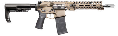 Patriot Ordnance 01441 Renegade+ 300 Blackout 30+1 10.50 Black Nitride Steel Threaded Barrel, Burnt Bronze Cerakote Pic Rail Aluminum Receiver, M-LOK Handguard, 6 Position MFT Minimalist Black Synthetic Stock, MFT Engage Grip, Ambi, Rifle