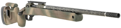 Savage 58156 110 Pro Pursuit 6.5 Creedmoor 3+1 20 Proof Research CF Threaded Barrel, Magpul OD Green Cerakote Pic Rail Stainless Steel Rcvr, M-LOK Forend, Grayboe Phoenix 2 w/Adj Comb & LOP Earth Tone Camo w/Black Webbing Synthetic Stock, Rifle