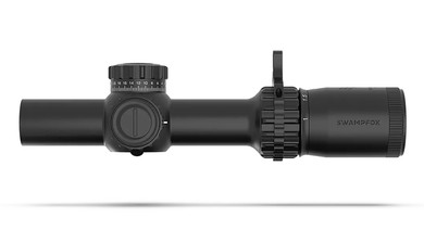 Swampfox Optics THK14241RF Tomahawk II Black 1-4x 24mm 30mm Tube Bright Fiber Optic Red Reticle