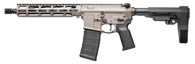 Vktr Industries V31100916618 VK-1 5.56 NATO 10.50 Black Threaded Barrel, M-LOK Handguard, Magpul FDE Cerakote Receiver w/Pic Rail, Black Poly SB Tactical SBA3 Brace, MAGPUL K2 Grip, Ambi, Tactical Pistol