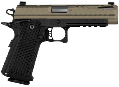 Live Free Armory LFAPF712086 Apollo 11 9mm Luger 17+1 4.15" Stainless Match Grade BBL, Elite FDE Cerakote Optic Cut/Serr Stainless Slide & Steel Frame w/Beavertail & Pic Rail, Textured Grip,Pistol