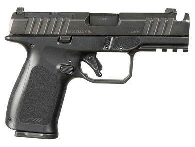 Rost Martin RM1CBLKOSP(COMP) RM1C 9mm Luger 17+1 4" Black Compensated Match Grade BBL, Black Tenifer Optic Ready/Serr Steel Slide, Black Polymer Frame w/Pic Rail, Textured Grip,Pistol