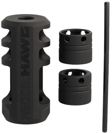 Browning 001293099 Xeno Recoil Hawg Black Matte Stainless 1/2"x28 Threads 2.20" OAL,Brakes & Compensators