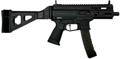 Grand Power 810091152836 SP9A3S Stribog 9mm Luger 30+1 5.50" Black Threaded BBL, M-LOK Handguard, Black Alum/Polymer Rcvr w/ Pic Rail, Black Polymer SB Tactical Brace, Black Polymer Grip, Thread Protector,Tactical Pistols