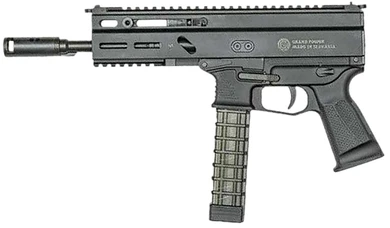 Grand Power 810091158005 SP9A3 Enhanced Stribog 9mm Luger 30+1 16" Black Threaded BBL, Black Hardcoat Anodize Alum/Polymer Rcvr w/Pic Rail, M-LOK Handguard, GO UFS Black Polymer Stock, Black Polymer Grip, Ambidextrous,Tactical Rifles