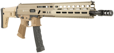 Grand Power 810091158012 SP9A3 Enhanced Stribog 9mm Luger 30+1 16" Black Threaded BBL, FDE Cerakote Alum/Polymer Rcvr w/Pic Rail, M-LOK Handguard, GO UFS Stock & Grip, Ambidextrous,Tactical Rifles
