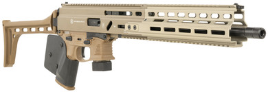 Grand Power 810091158173 SP9A3 Enhanced Stribog *CA Compliant 9mm Luger 10+1 16" Black Threaded BBL, FDE Cerakote Alum/Polymer Rcvr w/Pic Rail, M-LOK Handguard, Fixed FDE Polymer Stock, FDE Polymer Grip, Ambidextro,Tactical Rifles