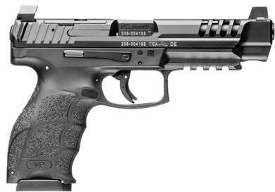HK 81001157 VP9L 9mm Luger 15+1 5" Black Polygonal Rifled BBL, Long/Lightening Cuts/Optic Cut Steel Slide, Polymer Frame w/Pic Rail, Black Interchangeable Backstrap Grip,Pistol