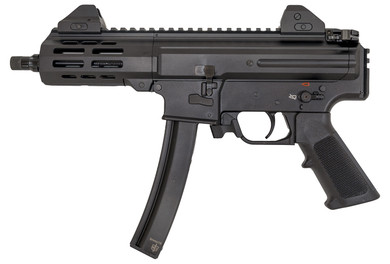 MAC 12755001 IX 9mm Luger 30+1 6.50" Threaded BBL, M-LOK Handguard, Black Anod Frame w/Pic Rail, Black Polymer Grip,Tactical Pistols