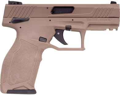 Taurus 1-2TX22141F 2TX Full Size Frame 22 LR 22+1 4.60" Matte Black Threaded BBL, Black Anod Serr Slide, FDE Polymer Frame w/Pic Rail, Textured Grip,Rimfire Pistols