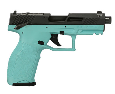 Taurus 1-2TX22P141C TX22 T.O.R.O. 22 LR 22+1 4.60" Matte Black Threaded BBL, Black Hard Coat Anod Optic Ready/Serr Slide, Cyan Polymer Frame w/Pic Rail, Textured Grip,Rimfire Pistols