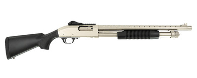 Tokarev USA 21000421 TX3 12MA1 12 Gauge Pump 3" 5+1 Shells 18.50" Nickel Anod Ventilated Heat Shield BBL, Nickel Anod Rcvr w/Pic Rail, Fixed Black Polymer Stock,Shotgun