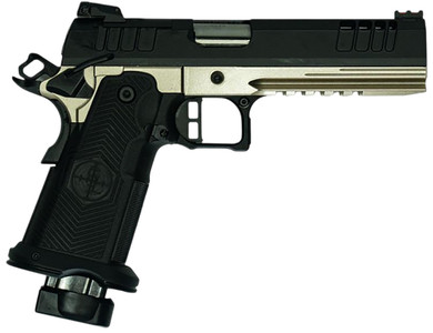 Great Lakes Firearms GL1911DS9FSS Synergy 1911 DS 9mm Luger 20+1 5" Stainless BBL, Black Cerakote Optic Cut/Serr Slide, Galaxy Platinum Cerakote Stainless Frame w/Pic Rail, Textured Grip, RMSc Footprint,Pistol