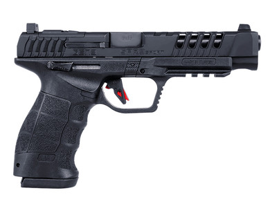 SAR USA SARSPTG3BL SAR9 Sport Gen3 9mm Luger 19+1 5.20" Black Steel BBL, Black Lightening Cut/Optic Ready/Serr Steel Slide, Black Polymer Frame w/Pic Rail, Interchangeable Backstrap,Pistol