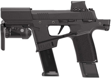 Sig Sauer 365FLUX9BXR3RXSLTACKIT P365 FLUX Tac-Kit 9mm Luger 25+1 6 Blk Nitron Muzz Shroud BBL, Blk Nitron SS Optic Ready/Serrated Slide, Blk Nitron SS Frame w/Pic Rail, Flux P365 Chassis, Sig ROMEO-X Compact, FOXTROT1X Light, Ambi, Pistol