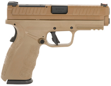 Springfield XDDG9101FOSP XD Mod3 OSP 9mm Luger 16+1 4" Black Melonite Steel BBL, Steel Optic Ready/Serr Slide, FDE Polymer Frame w/Pic Rail,Pistol