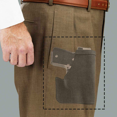 Galco PRO626B Pocket Protector Black Leather Fits S&W Bodyguard/Charter Arms Undercover, Holster