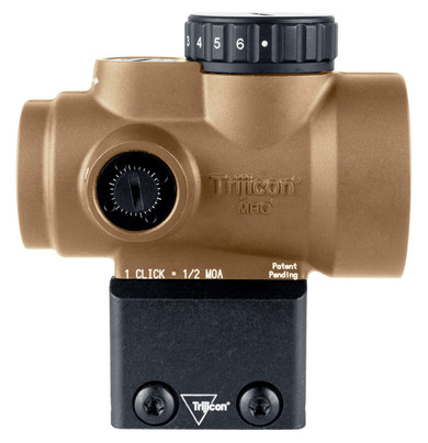 Trijicon 2200328 MRO SD Coyote Tan 1x25mm 2 MOA Red Dot Reticle Lower 1/3 Co-Witness Mount,Red Dot Sights