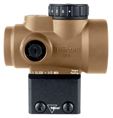 Trijicon 2200349 MRO SD Coyote Tan 1x25mm 2 MOA Green Dot Reticle Lower 1/3 Co-Witness Mount,Red Dot Sights