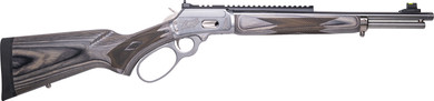 Cnc Firearms CNCMAR357 Marlin 1894 Mountain Lion 357 Mag 9+1 16" Polished Threaded BBL, Polished Engraved w/Mountain Lion Stainless Rcvr w/Pic Rail Rcvr, Gray Fixed Laminate Stock,Rifle