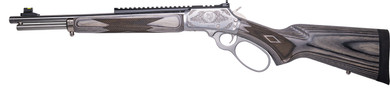 Cnc Firearms CNCMAR357 Marlin 1894 Mountain Lion 357 Mag 9+1 16" Polished Threaded BBL, Polished Engraved w/Mountain Lion Stainless Rcvr w/Pic Rail Rcvr, Gray Fixed Laminate Stock,Rifle