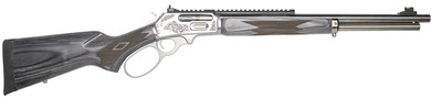 Cnc Firearms CNCMAR4570 Marlin 1895 Grizzly 45-70 Gov 6+1 19" Polished Threaded BBL, Stainless BBL, Polished Engraved w/Grizzly Stainless Rcvr w/Pic Rail Rcvr, Gray Fixed Laminate Stock,Rifle