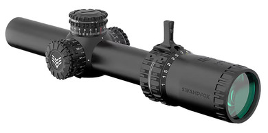 Swampfox Optics ARH16241RL Arrowhead Black 1-6x24mm 30mm Tube Guerrilla Dot MIL Red Reticle,Rifle Scope