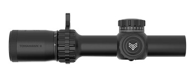 Swampfox Optics THK14241RB Tomahawk II Black 1-4x24mm 30mm Tube BDC Red Reticle,Rifle Scope