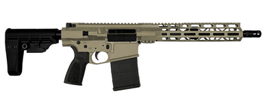 Live Free Armory LFBR82112 Battle Pistol 7.62x51mm 20+1 12.50" Black Parkerized BBL, FDE Cerakote Alum Rcvr w/Pic Rail, M-LOK Handguard, Black Polymer Stock, Black Polymer Grip,Tactical Rifles