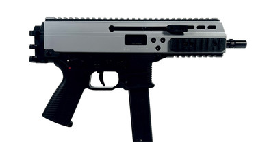 B&T Firearms BT36039SG9mm Luger 30+1 6.80" Black BBL, Sniper Gray Anod Alum/Polymer Rcvr w/Pic Rail,M-LOK Handguard, Black Polymer Grip, Ambidextrous,Tactical Pistols