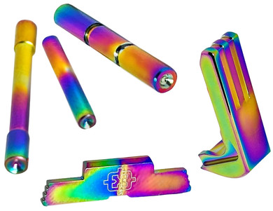 Cross Armory CRG43SOKRB 3 Piece Upgrade Kit Glock 43 Rainbow Alum,Parts Kits