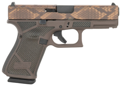 Glock PA195S204MOSNTXVB G19 Gen5 MOS Compact Frame 9mm Luger 15+1 4.02" Black GMB BBL, Texas Snake Cerakote Steel Optic Ready/Serr Slide, Vortex Bronze Cerakote Polymer Frame w/Pic Rail, Interchangeable Backstrap Grip, ,Pistol