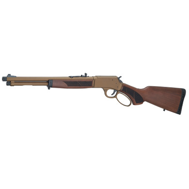 Henry H012XCW357 Explorer Carbine 38 Special/357 Mag 7+1 16.5" Burnt Bronze Cerakote Threaded Barrel,  Drilled & Tapped, American Walnut Fixed w/Pistol Grip Stock
