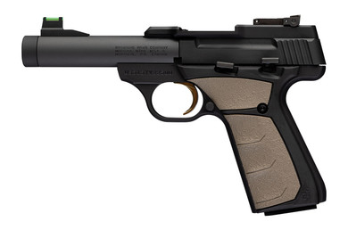 Browning 051609490 Buck Mark Micro Bull SR 22 LR 10+1 4.40" Matte Black Threaded Bull Barrel, Matte Black Alloy Frame, Black/FDE Overmolded UFX Grip, RMSc Footprint