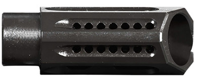 Yankee Hill 3085MBA Slant Muzzle Brake Black Steel with 5/8 in-24 tpi Threads & 2.75 in OAL for 30 Cal AR-Platform