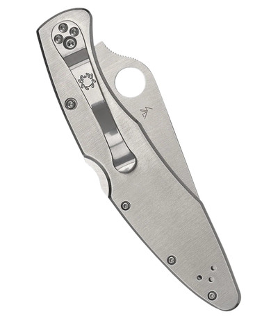 Spyderco C07P Police 4.13 in Folding Spear Point Plain VG-10 SS Blade Stainless Includes Pocket Clip, Knife