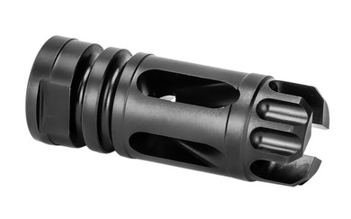 Griffin Armament XHP556FC Gate-LOK Flash Comp Black Nitride 17-4 Stainless Steel with 1/2 in-28 tpi Threads, 2.21 in OAL & .863 in Diameter for 5.56x45mm NATO M4SD, M4SDK, M4SD2 & 30SD Series Silencers