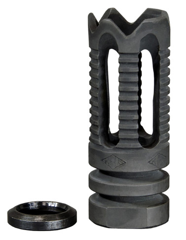 Yankee Hill 285C2 Phantom Flash Hider Black Steel with 1/2 in-28 tpi Threads & Teeth for 5.56x45mm NATO AR-Platform