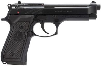 Beretta J92M9A0CA M9 *CA Compliant Full Size Frame 9mm Luger 10+1, 4.90 in Steel Barrel, Black Bruniton Serrated Steel Slide & Aluminum Frame w/Beavertail, Pistol