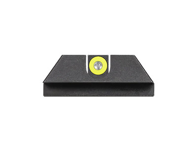 Night Fision GLK003014YGZ Tritium Sight Set U-Notch Rear Black/Yellow Ring Tritium Front/Black Frame Fits Compatible w/Glock 42/43/43X, Front Post/Rear Dovetail Mount