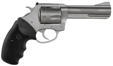 Charter Arms 74042 Pitbull 40 S&W 5 Shot 4.20 in Matte Stainless Steel Barrel, Cylinder & Frame w/Black Finger Grooved Rubber Grip , Revolver