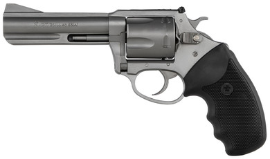 Charter Arms 74042 Pitbull 40 S&W 5 Shot 4.20 in Matte Stainless Steel Barrel, Cylinder & Frame w/Black Finger Grooved Rubber Grip , Revolver