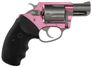 Charter Arms 93830 Undercover Southpaw 38 Special, 5 Shot 2 in Matte Stainless Steel Barrel & Cylinder, Pink Aluminum Frame w/Black Finger Grooved Rubber Grip, Exposed Hammer , Revolver
