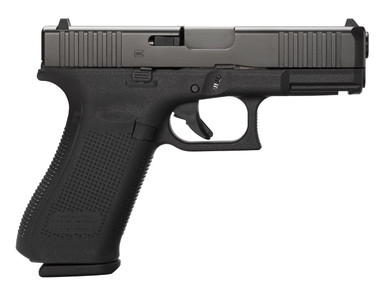 Glock PA455S201 G45 Gen5 Compact 9mm Luger 10+1 4.02 in Black GMB Barrel, Black nDLC Serrated Slide, Black Polymer Frame w/Accessory Rail, Black Textured w/Interchangeable Backstrap Grip, Pistol