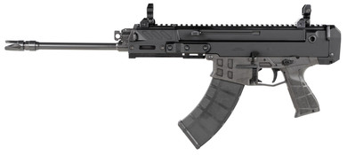 CZ-USA 91462 Bren 2 MS 7.62x39mm Caliber with 14.17 in Barrel, 30+1 Capacity, Overall Black Finish, Carbon Fiber Receiver, Ambi Mag Release, Stippled Black Polymer Grip Right Hand, Pistol
