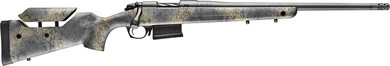 Bergara B14S652 B-14 Wilderness Terrain 6.5 Creedmoor 5+1 24 in Threaded, Sniper Gray Cerakote Barrel/Rec, Adj. Cheek Piece SoftTouch Woodland Camo Stock with Mini-Chassis, Omni Muzzle Brake, Rifle