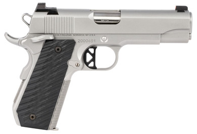 Dan Wesson 01827 V-Bob 45 ACP 8+1 4.25 in Match Grade Barrel, Forged Stainless Steel Frame w/Beavertail, Serrated Bead Blasted Stainless Steel Slide, Black G10 Grip, Pistol