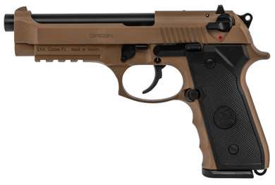 EAA GIRSAN 390084 Regard MC Full Size 9mm Luger 18+1 4.90 in Black Steel Barrel, FDE Serrated Slide, FDE w/Black Controls Aluminum Frame w/Picatinny Rail, Black Polymer Grips, Pistol